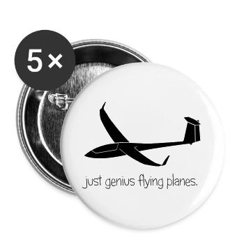 Glider glider flying glider pilot - Buttons large 2.2''/56 mm (5-pack) - white - Front