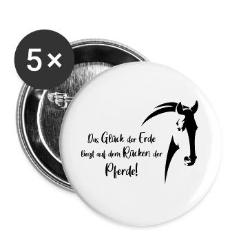 the glueck of the earth - Buttons large 2.2''/56 mm (5-pack) - white - Front