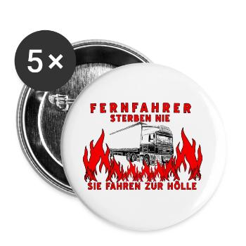 Long-distance drivers - Buttons large 2.2''/56 mm (5-pack) - white - Front