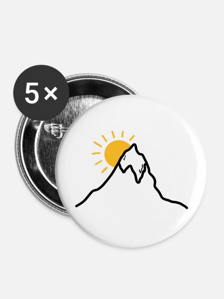 Sunrise - Buttons large 2.2''/56 mm (5-pack) - white