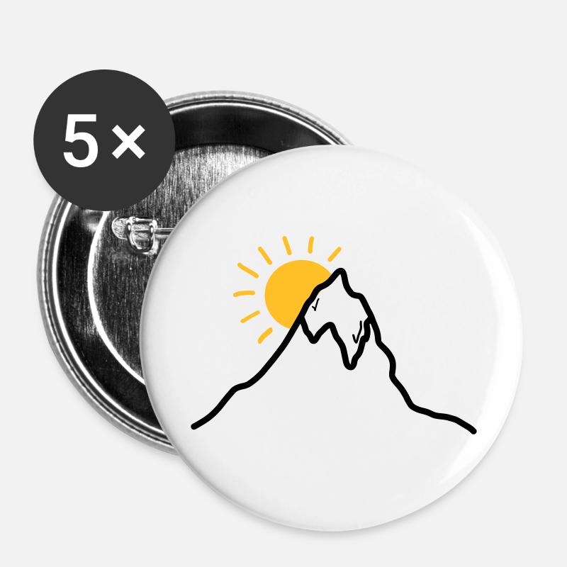 Sunrise - Buttons large 2.2''/56 mm (5-pack) - white