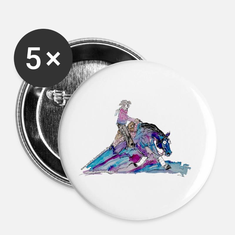 Reining - Buttons large 2.2''/56 mm (5-pack) - white