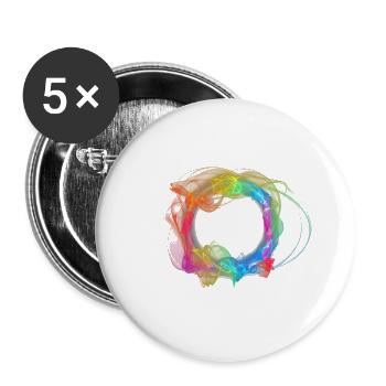 Rainbow Fire Ring - Buttons large 2.2''/56 mm (5-pack) - white - Front