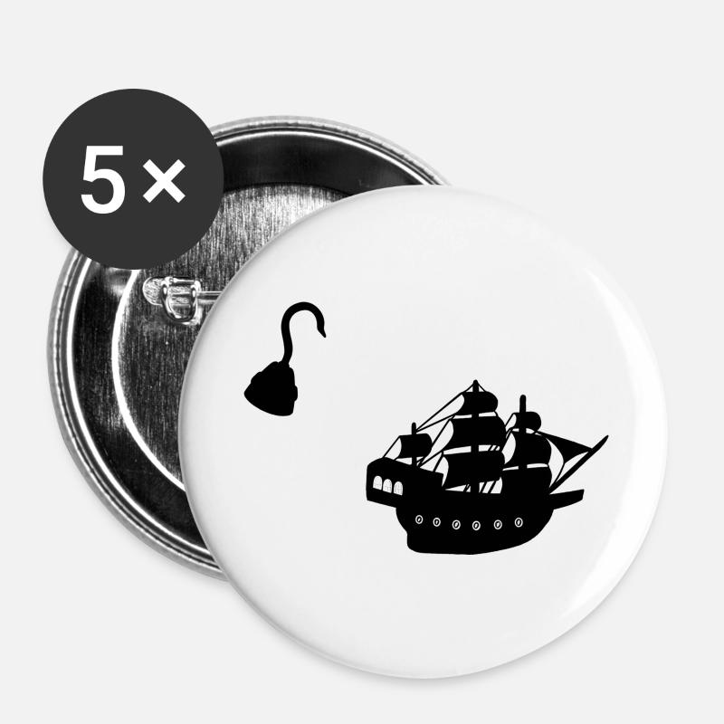 hook stickers - Buttons groß 56 mm (5er Pack) - Weiß