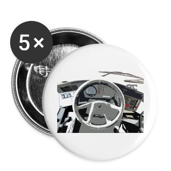 Dashboard T Shirt - Buttons large 2.2''/56 mm (5-pack) - white - Front