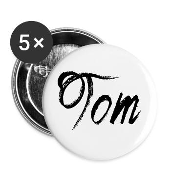 Tom - Buttons large 2.2''/56 mm (5-pack) - white - Front