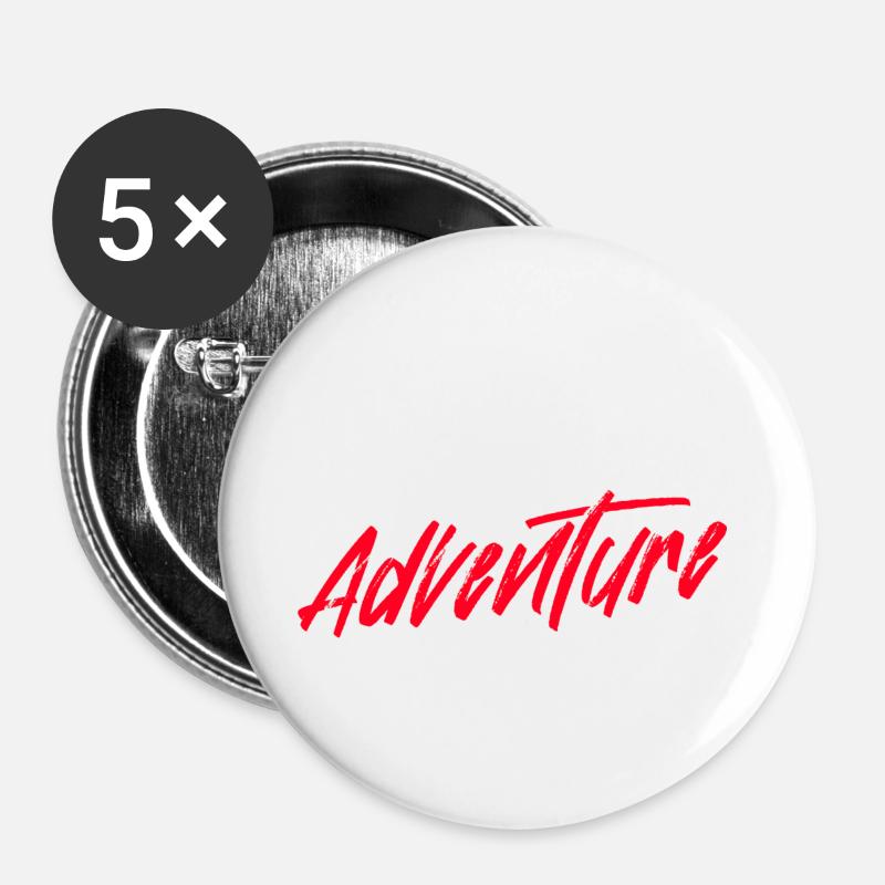 Adventure is out there - Buttons large 2.2''/56 mm (5-pack) - white