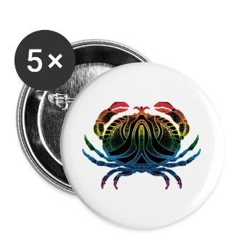 crab - Buttons large 2.2''/56 mm (5-pack) - white - Front