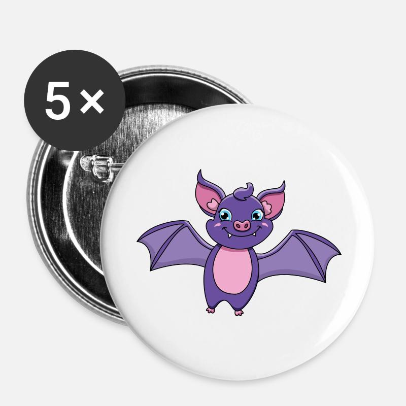 bat - Buttons large 2.2''/56 mm (5-pack) - white