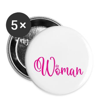 Wander Woman - Wanderwoman - Buttons groß 56 mm (5er Pack) - Weiß - Vorne