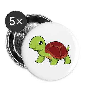 turtle - Buttons large 2.2''/56 mm (5-pack) - white - Front
