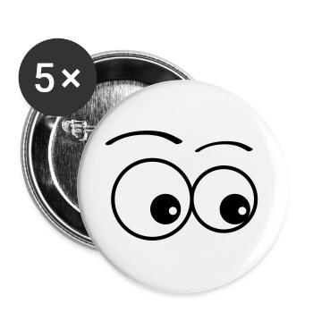 augen - Buttons groß 56 mm (5er Pack) - Weiß - Vorne