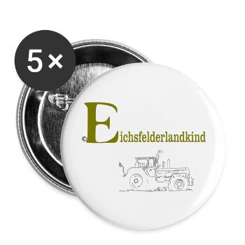 ©Eichsfelderlandkind - Buttons groß 56 mm (5er Pack) - Weiß - Vorne