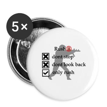 Contre-attaque Rush B - Lot de 5 grands badges (56 mm) - blanc - Devant