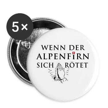 Wenn der Alpenfirn sich rötet... - Buttons groß 56 mm (5er Pack) - Weiß - Vorne