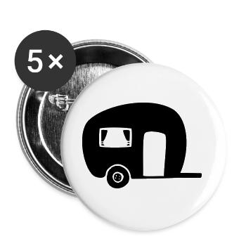 Caravan Camping Camper - Buttons large 2.2''/56 mm (5-pack) - white - Front