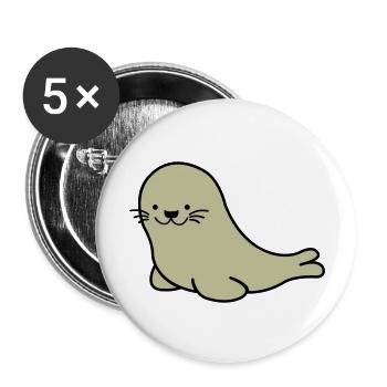 seal 02 - Buttons large 2.2''/56 mm (5-pack) - white - Front