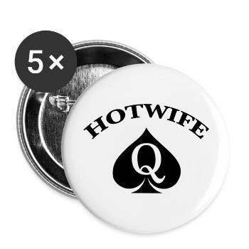 Hotwife - Buttons groß 56 mm (5er Pack) - Weiß - Vorne
