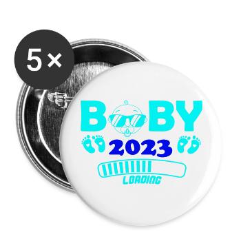 baby 2023 loading - Buttons large 2.2''/56 mm (5-pack) - white - Front