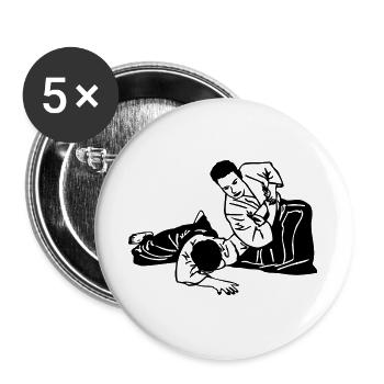 Aikido - Buttons large 2.2''/56 mm (5-pack) - white - Front