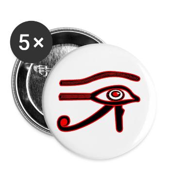 Auge des Ra Auge des Horus - Buttons groß 56 mm (5er Pack) - Weiß - Vorne