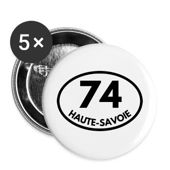 haute-savoie - Lot de 5 grands badges (56 mm) - blanc - Devant