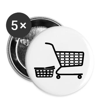 Shopping cart and basket - Buttons large 2.2''/56 mm (5-pack) - white - Front