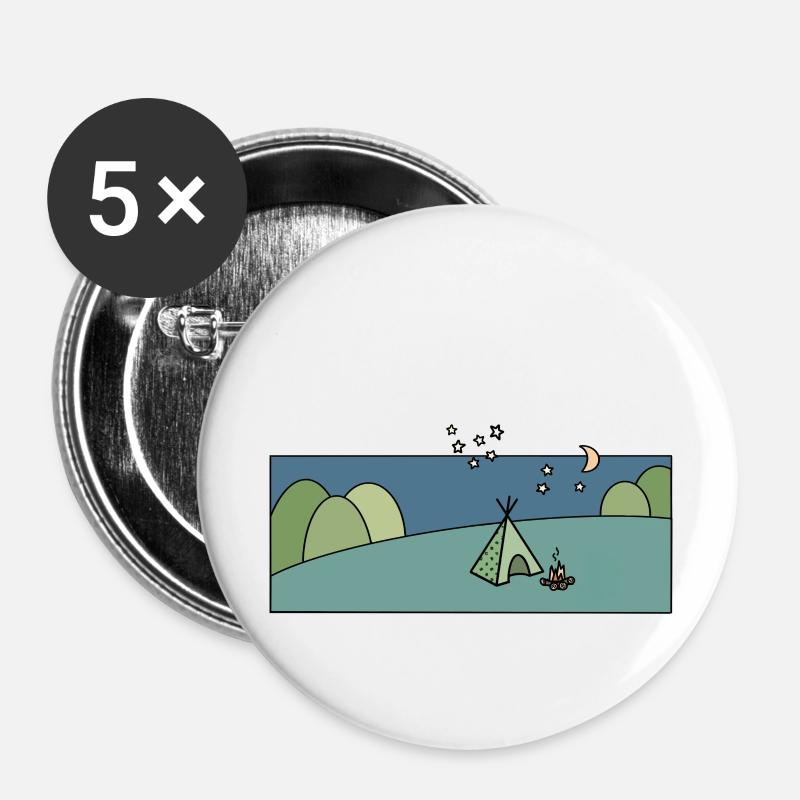 Constellation Leo - Buttons large 2.2''/56 mm (5-pack) - white