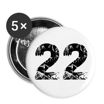 22 - Buttons large 2.2''/56 mm (5-pack) - white - Front