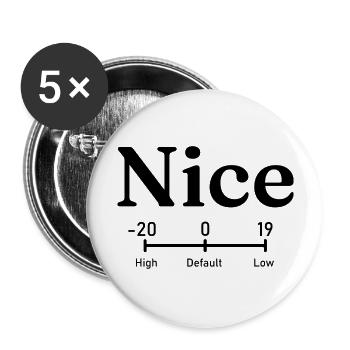 Nice | linux process priority command - Buttons large 2.2''/56 mm (5-pack) - white - Front