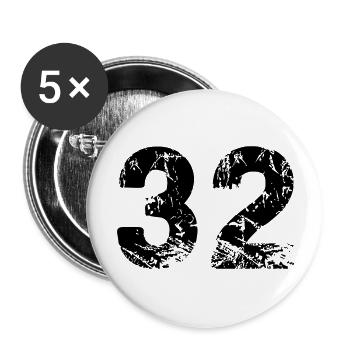 32 - Buttons groß 56 mm (5er Pack) - Weiß - Vorne