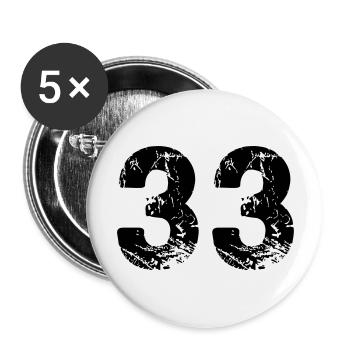33 - Buttons large 2.2''/56 mm (5-pack) - white - Front