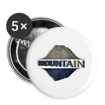 Montagne - Lot de 5 grands badges (56 mm) - blanc - Devant
