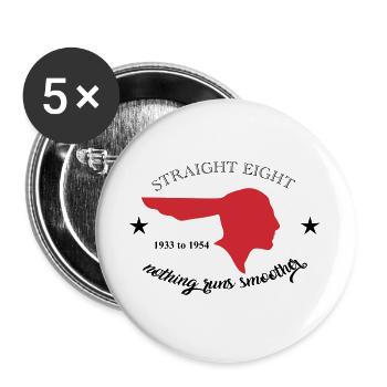 Straight Eight - Buttons groß 56 mm (5er Pack) - Weiß - Vorne