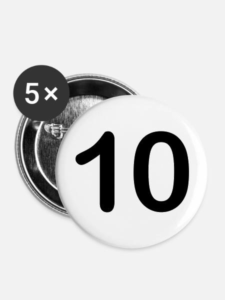 10 - Buttons groß 56 mm (5er Pack) - Weiß