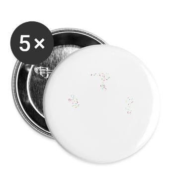 Alles gut-weiß bunt - Buttons groß 56 mm (5er Pack) - Weiß - Vorne