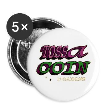 health informatics specialist clothing - Buttons groß 56 mm (5er Pack) - Weiß - Vorne