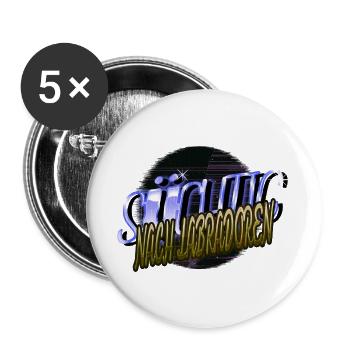 windhund welpe terrier boxer geschenk - Buttons groß 56 mm (5er Pack) - Weiß - Vorne
