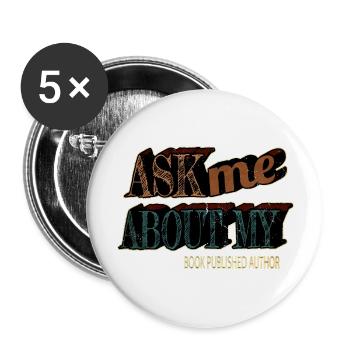 editer drive dictons tasses à café littérature humour - Lot de 5 grands badges (56 mm) - blanc - Devant