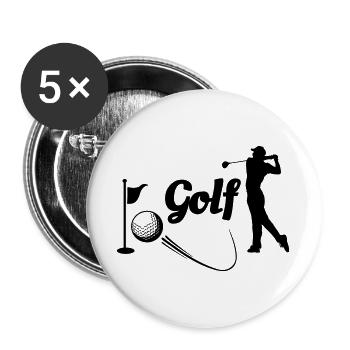 Welle - Buttons groß 56 mm (5er Pack) - Weiß - Vorne