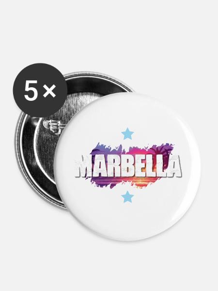 Marbella - Buttons groß 56 mm (5er Pack) - Weiß