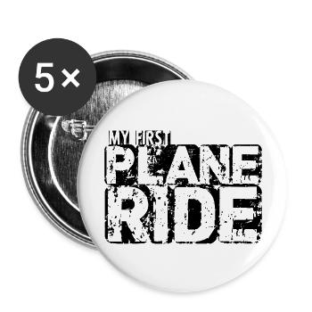 My First Plane Ride 37 - Buttons large 2.2''/56 mm (5-pack) - white - Front