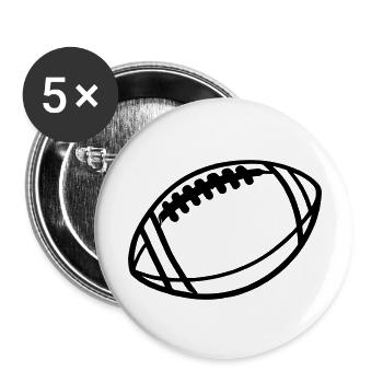American Football Black Vector Gift Idea - Buttons large 2.2''/56 mm (5-pack) - white - Front