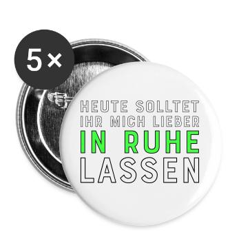 Lustige Sprüche für Kollegen - Buttons groß 56 mm (5er Pack) - Weiß - Vorne