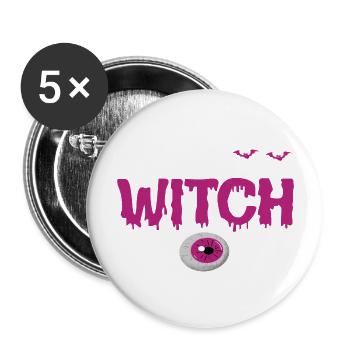 The Witch is in - Buttons large 2.2''/56 mm (5-pack) - white - Front