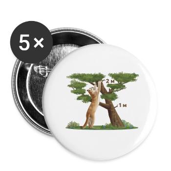 P U M A - Cat - Cat Family - Animals - Wildlife - Buttons large 2.2''/56 mm (5-pack) - white - Front