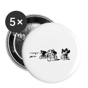 BMX-Rennen - Buttons groß 56 mm (5er Pack) - Weiß - Vorne