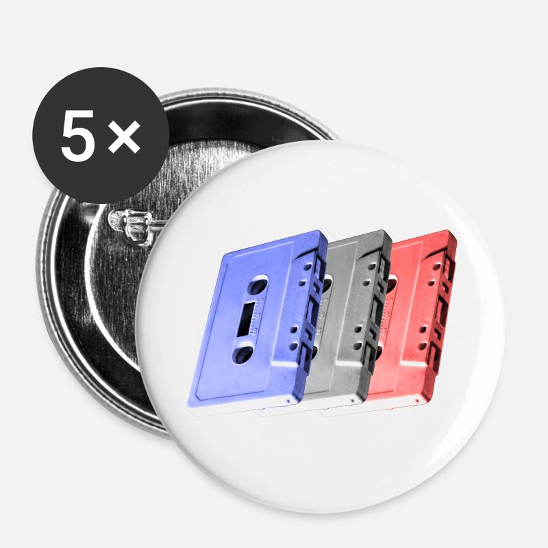 3 Cassettes - Buttons large 2.2''/56 mm (5-pack) - white