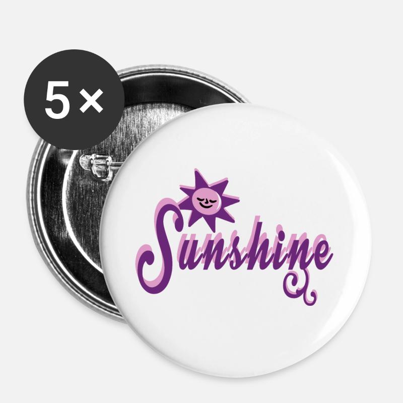 Mein Sonnenschein - Buttons groß 56 mm (5er Pack) - Weiß