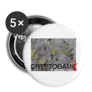 Cryptogam - not a cryptogame - Buttons large 2.2''/56 mm (5-pack) - white - Front